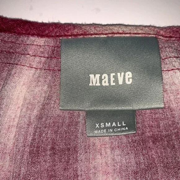 Anthropologie Maeve Cavalon Plaid 3/4 Sleeve Loose Fit Babydoll Top Sz XS - Picture 8 of 10